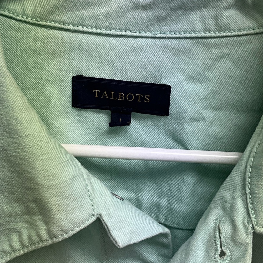 Talbots Light Green Denim Jacket - Picture 3 of 7